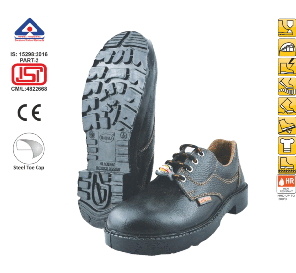 Veto-Power Leather Nitrile Rubber Safety Shoes